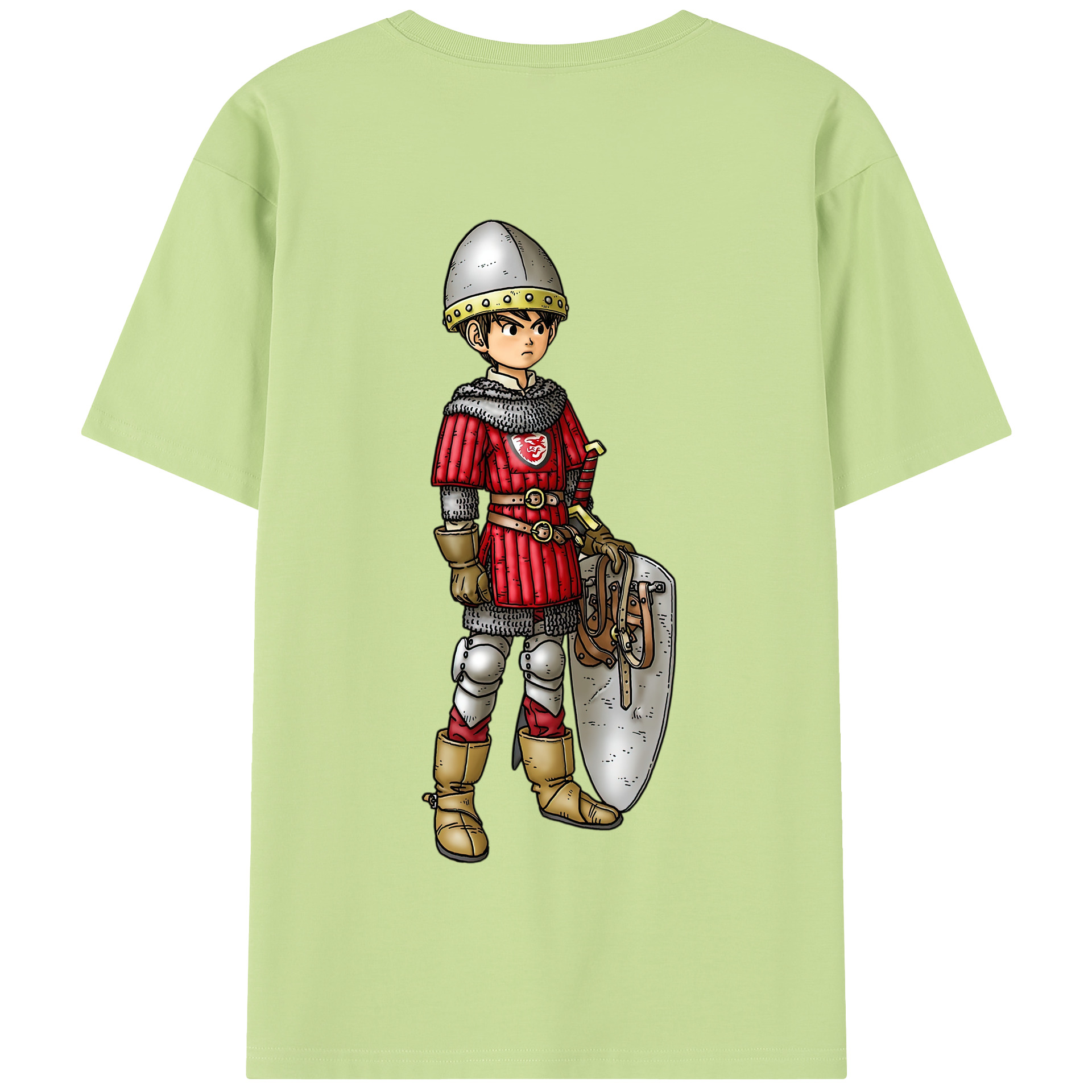 （画像用） ドラゴンクエスト Doragon Kuesuto Dragon Quest 綿100％半袖Tシャツ（背面プリント）